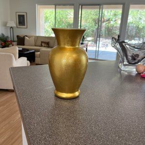 Gold Painted Vase  8"h